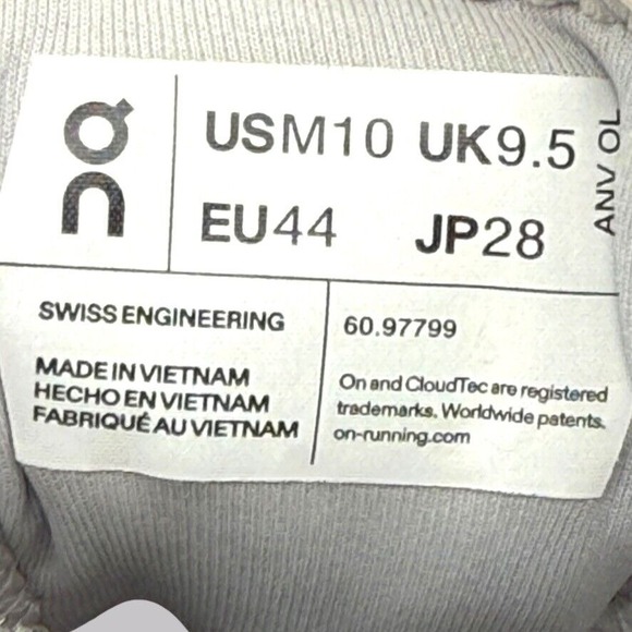 ON Running Cloud X 3 Men's Size 10 Ice Auburn Comfortable Athletic Running Shoes - Picture 8 of 8